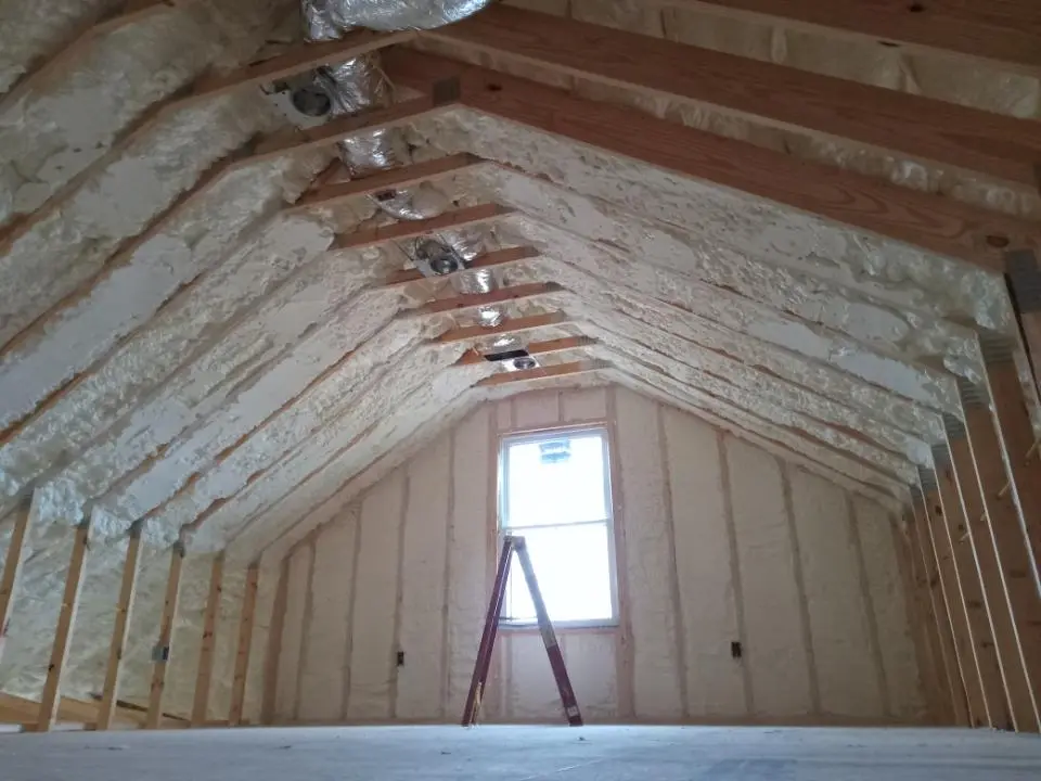 Spray foam roofing application for Crawl Space Insulation project in Tipp City